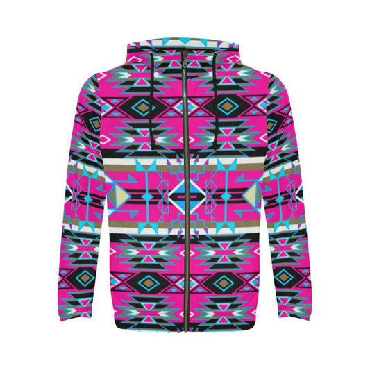 Force of Nature Sunset Storm All Over Print Full Zip Hoodie for Men (Model H14) All Over Print Full Zip Hoodie for Men (H14) e-joyer 