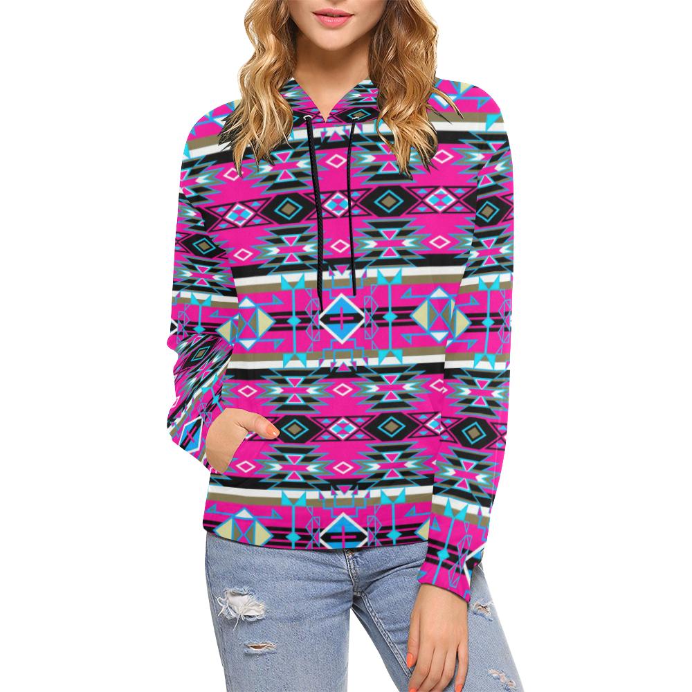Force of Nature Sunset Storm All Over Print Hoodie for Women (USA Size) (Model H13) All Over Print Hoodie for Women (H13) e-joyer 