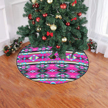 Load image into Gallery viewer, Force of Nature Sunset Storm Christmas Tree Skirt 47&quot; x 47&quot; Christmas Tree Skirt e-joyer 
