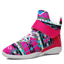 Load image into Gallery viewer, Force of Nature Sunset Storm Ipottaa Basketball / Sport High Top Shoes 49 Dzine US Women 4.5 / US Youth 3.5 / EUR 35 White Sole with Pink Strap 
