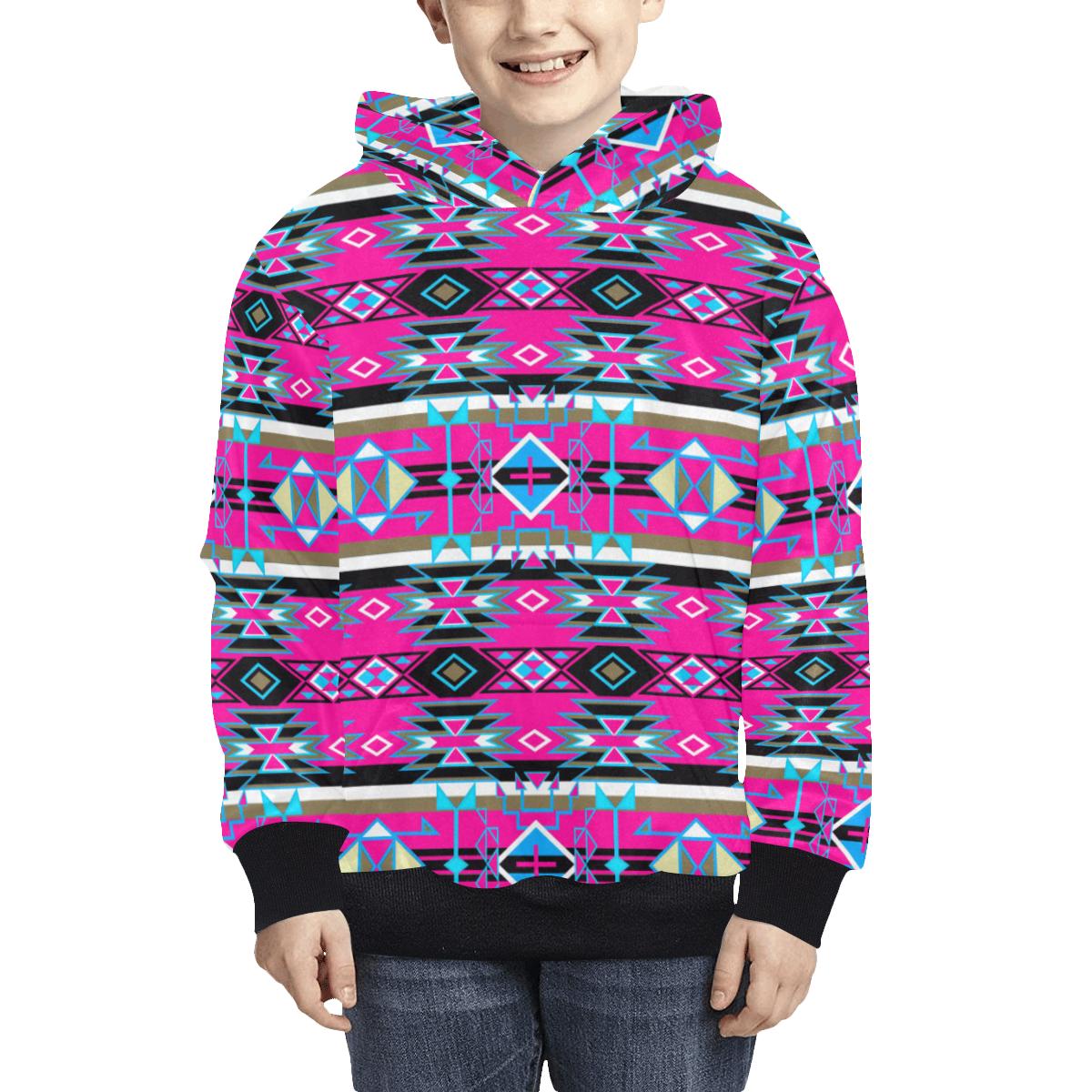 Force of Nature Sunset Storm Kids' All Over Print Hoodie (Model H38) Kids' AOP Hoodie (H38) e-joyer 