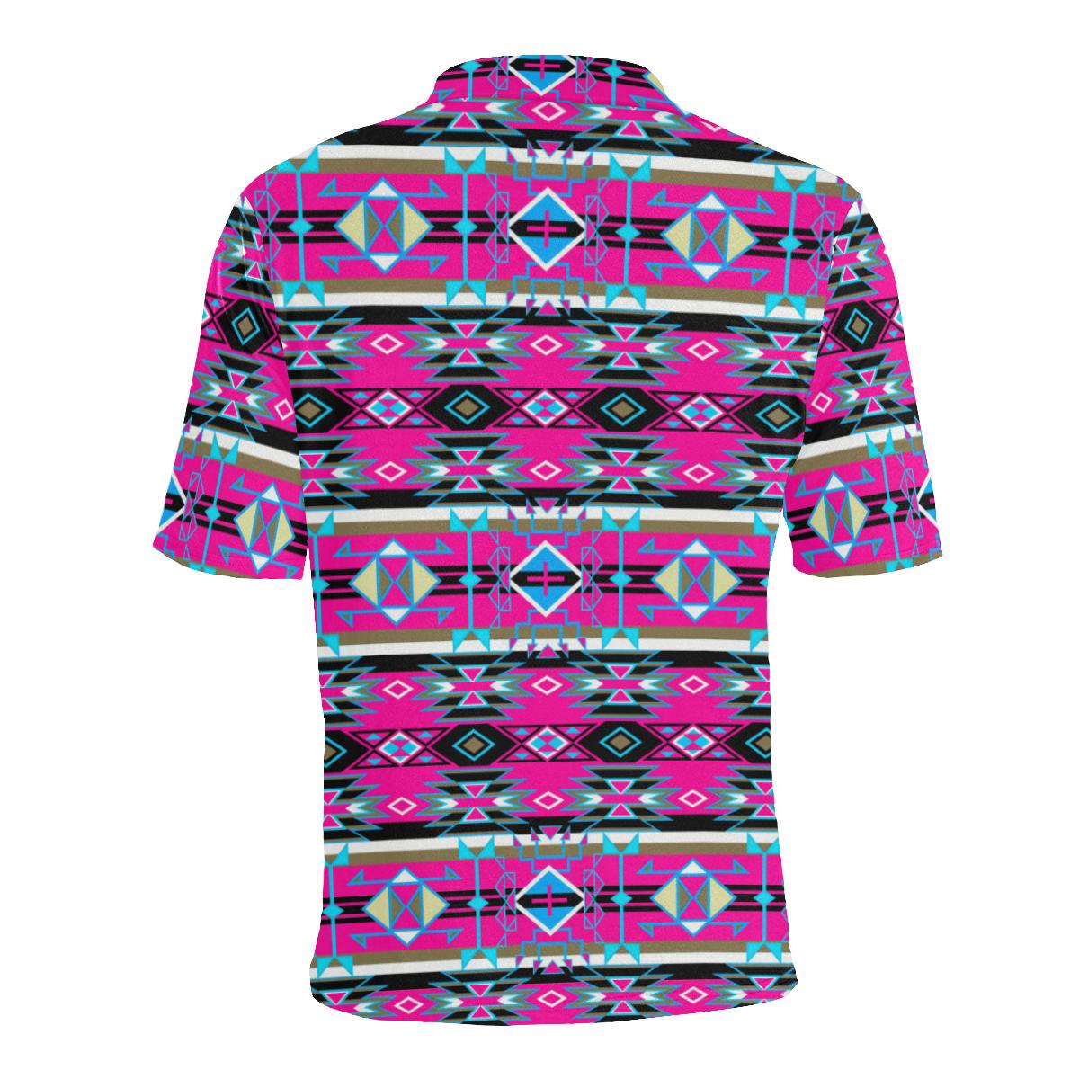 Force of Nature Sunset Storm Men's All Over Print Polo Shirt (Model T55) Men's Polo Shirt (Model T55) e-joyer 