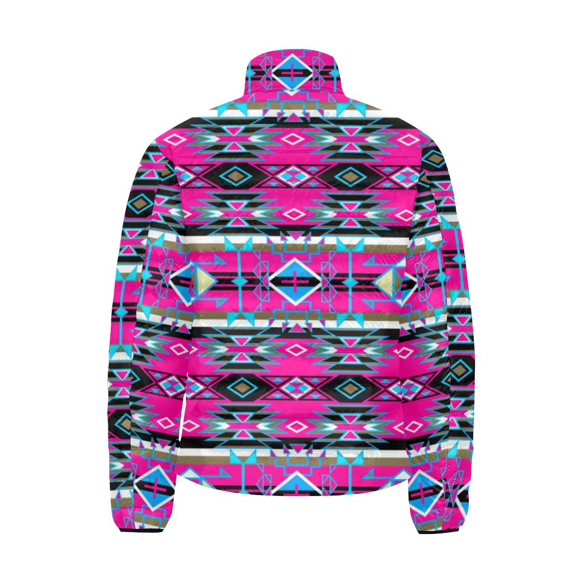 Force of Nature Sunset Storm Men's Stand Collar Padded Jacket (Model H41) Men's Stand Collar Padded Jacket (H41) e-joyer 