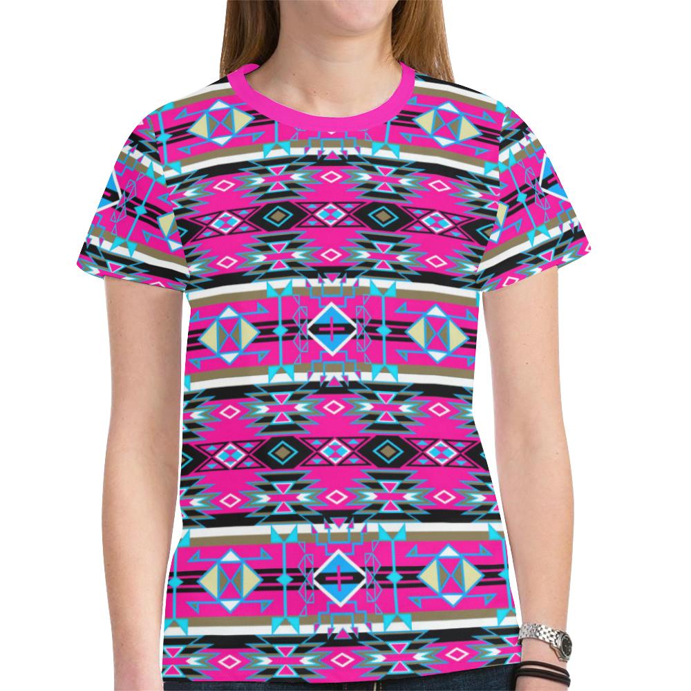 Force of Nature Sunset Storm New All Over Print T-shirt for Women (Model T45) New All Over Print T-shirt for Women (T45) e-joyer 