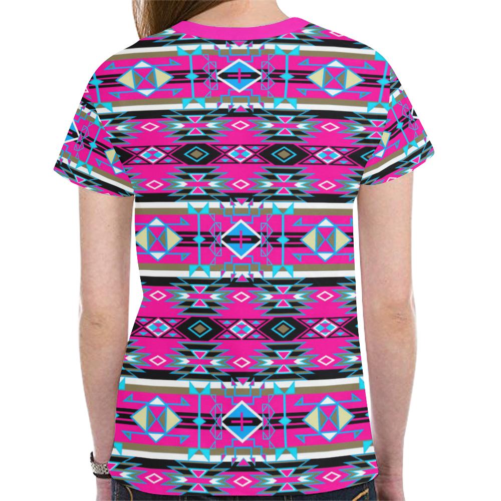 Force of Nature Sunset Storm New All Over Print T-shirt for Women (Model T45) New All Over Print T-shirt for Women (T45) e-joyer 