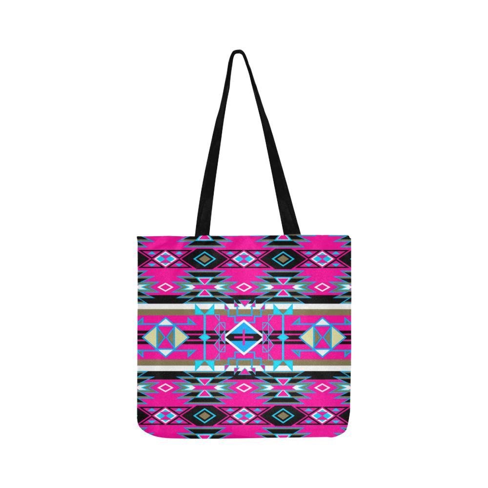Force of Nature Sunset Storm Reusable Shopping Bag by 49 Dzine