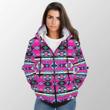 Load image into Gallery viewer, Force of Nature Sunset Storm Sherpa Hoodie 49 Dzine 
