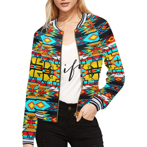 Force of Nature Twister All Over Print Bomber Jacket for Women (Model H21) All Over Print Bomber Jacket for Women (H21) e-joyer 