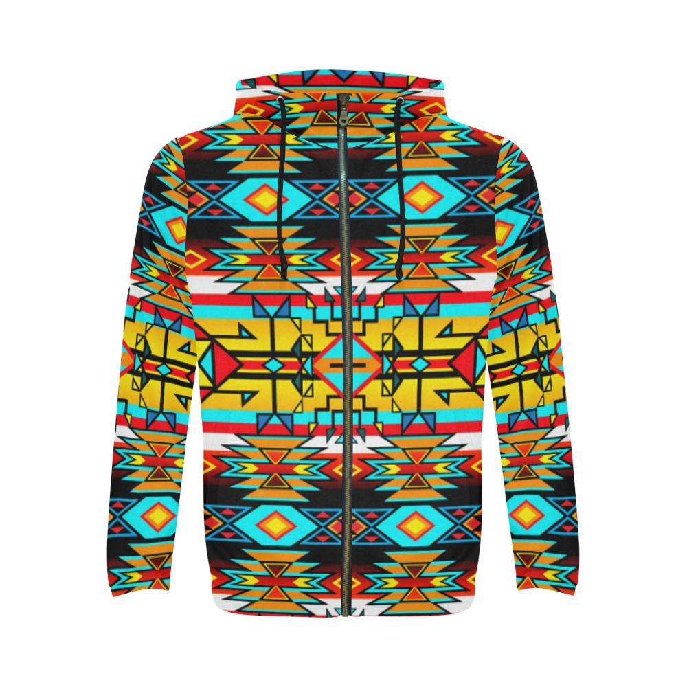 Force of Nature Twister All Over Print Full Zip Hoodie for Men (Model H14) All Over Print Full Zip Hoodie for Men (H14) e-joyer 