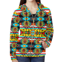 Load image into Gallery viewer, Force of Nature Twister All Over Print Full Zip Hoodie for Women (Model H14) All Over Print Full Zip Hoodie for Women (H14) e-joyer 
