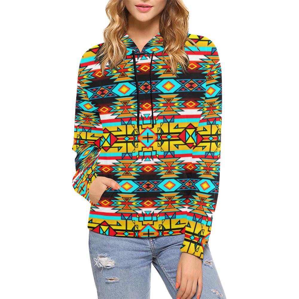 Force of Nature Twister All Over Print Hoodie for Women (USA Size) (Model H13) All Over Print Hoodie for Women (H13) e-joyer 