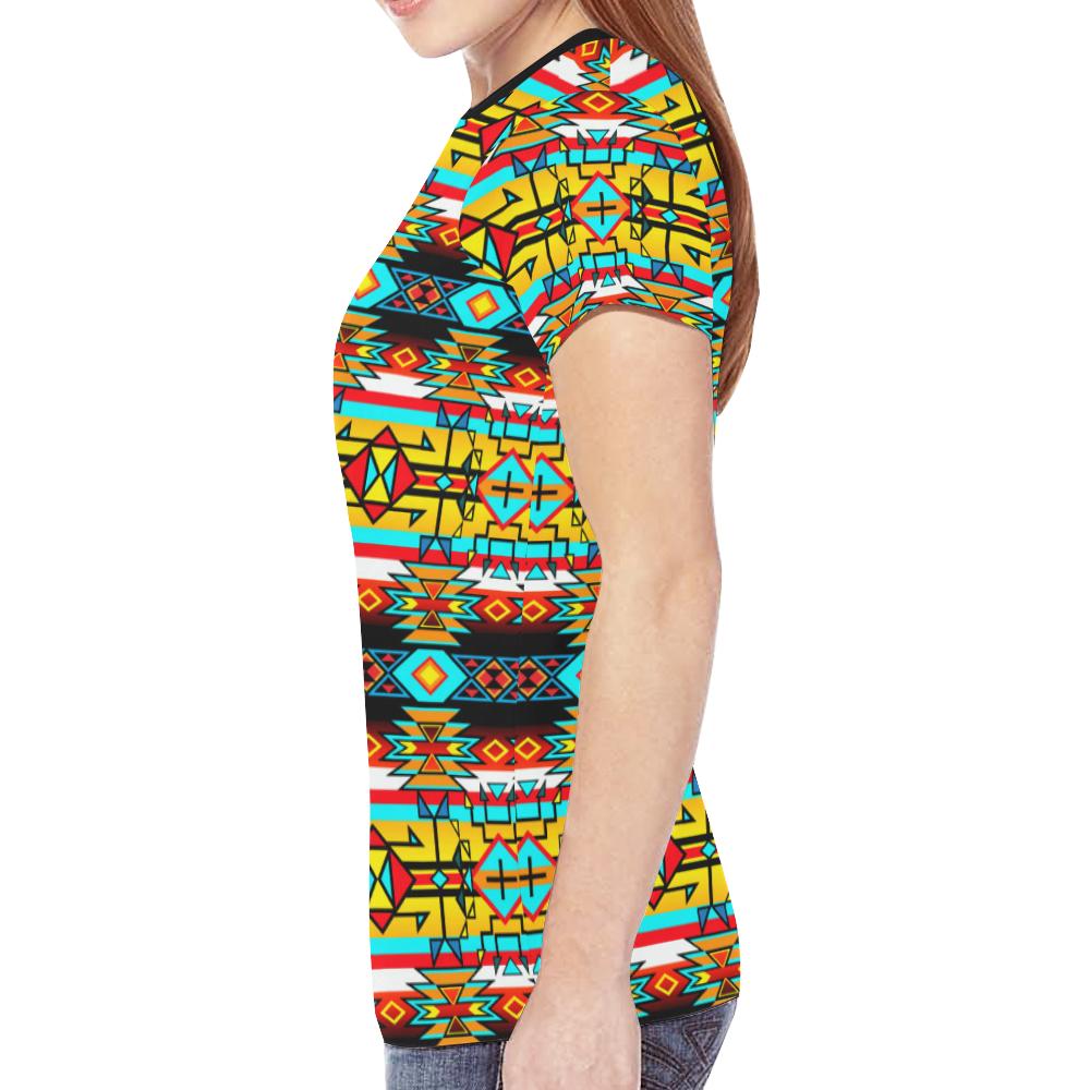 Force of Nature Twister New All Over Print T-shirt for Women (Model T45) New All Over Print T-shirt for Women (T45) e-joyer 