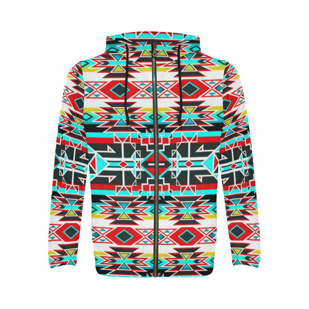 Force of Nature Windstorm All Over Print Full Zip Hoodie for Men (Model H14) All Over Print Full Zip Hoodie for Men (H14) e-joyer 