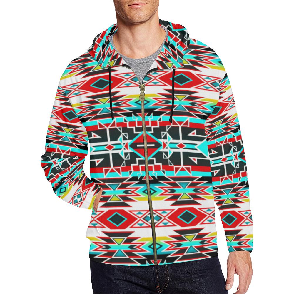 Force of Nature Windstorm All Over Print Full Zip Hoodie for Men (Model H14) All Over Print Full Zip Hoodie for Men (H14) e-joyer 