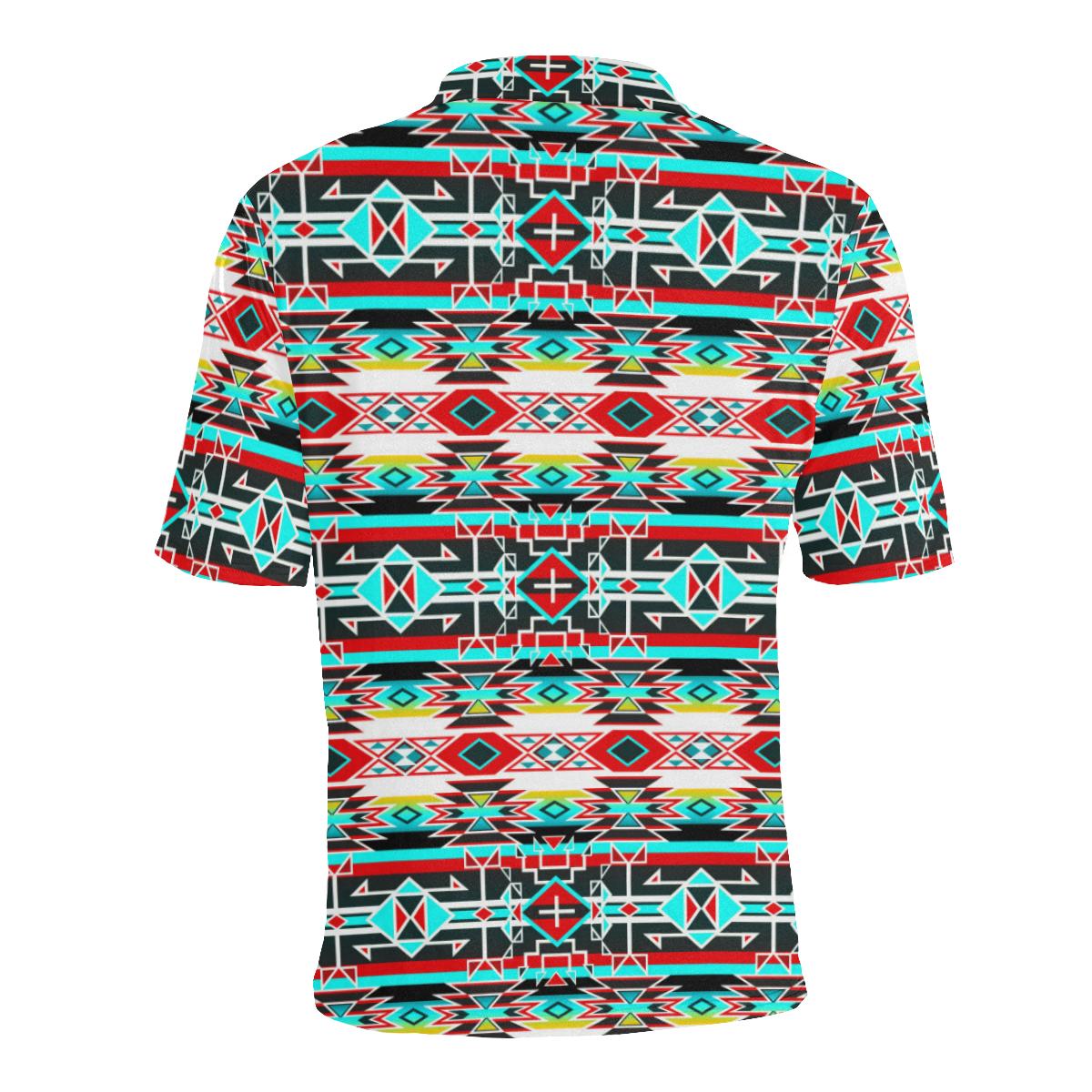 Force of Nature Windstorm Men's All Over Print Polo Shirt (Model T55) Men's Polo Shirt (Model T55) e-joyer 