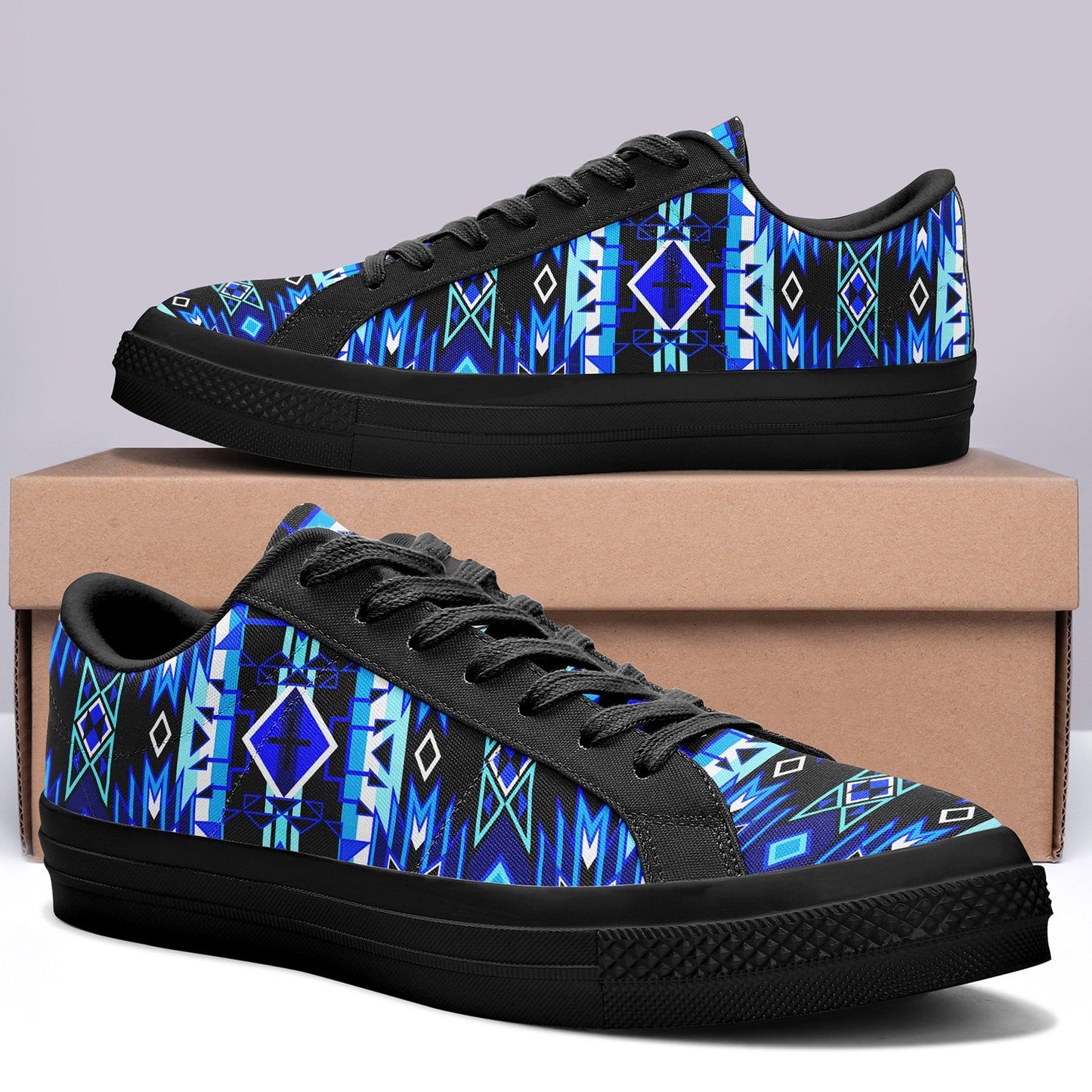 Force of Nature Winter Night Aapisi Low Top Canvas Shoes Black Sole 49 Dzine 