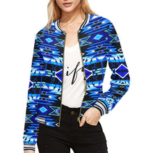 Load image into Gallery viewer, Force of Nature Winter Night All Over Print Bomber Jacket for Women (Model H21) All Over Print Bomber Jacket for Women (H21) e-joyer 
