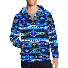 Load image into Gallery viewer, Force of Nature Winter Night All Over Print Full Zip Hoodie for Men (Model H14) All Over Print Full Zip Hoodie for Men (H14) e-joyer 
