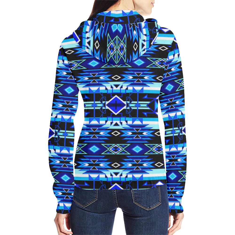 Force of Nature Winter Night All Over Print Full Zip Hoodie for Women (Model H14) All Over Print Full Zip Hoodie for Women (H14) e-joyer 