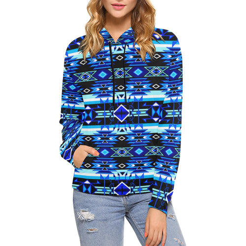 Force of Nature Winter Night All Over Print Hoodie for Women (USA Size) (Model H13) All Over Print Hoodie for Women (H13) e-joyer 