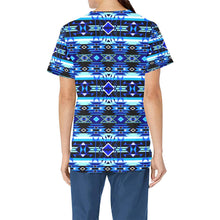 Load image into Gallery viewer, Force of Nature Winter Night All Over Print Scrub Top Scrub Top e-joyer 
