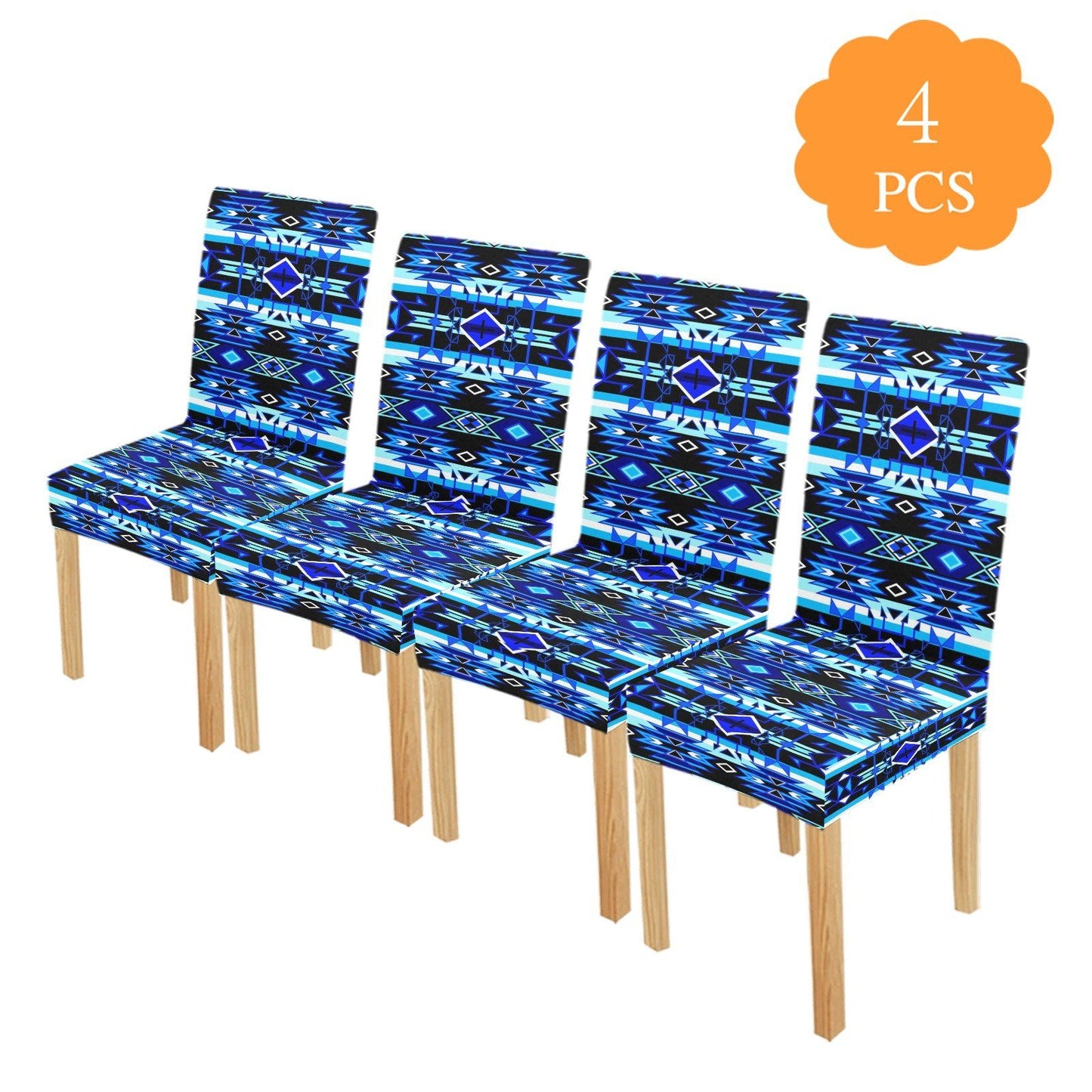Force of Nature Winter Night Chair Cover (Pack of 4) Chair Cover (Pack of 4) e-joyer 