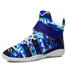 Load image into Gallery viewer, Force of Nature Winter Night Ipottaa Basketball / Sport High Top Shoes 49 Dzine US Women 4.5 / US Youth 3.5 / EUR 35 White Sole with Blue Strap 
