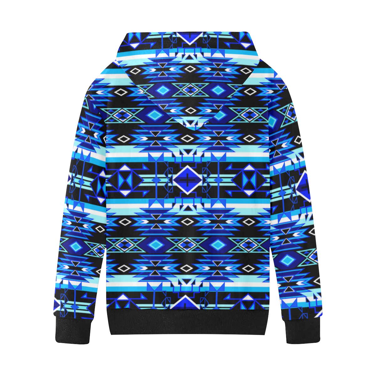 Force of Nature Winter Night Kids' All Over Print Hoodie (Model H38) Kids' AOP Hoodie (H38) e-joyer 