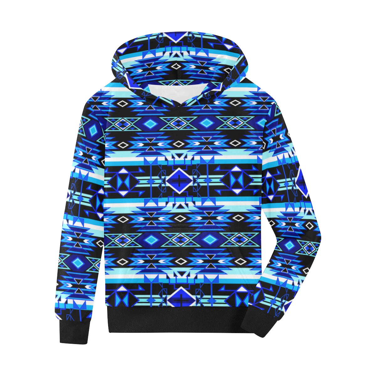 Force of Nature Winter Night Kids' All Over Print Hoodie (Model H38) Kids' AOP Hoodie (H38) e-joyer 