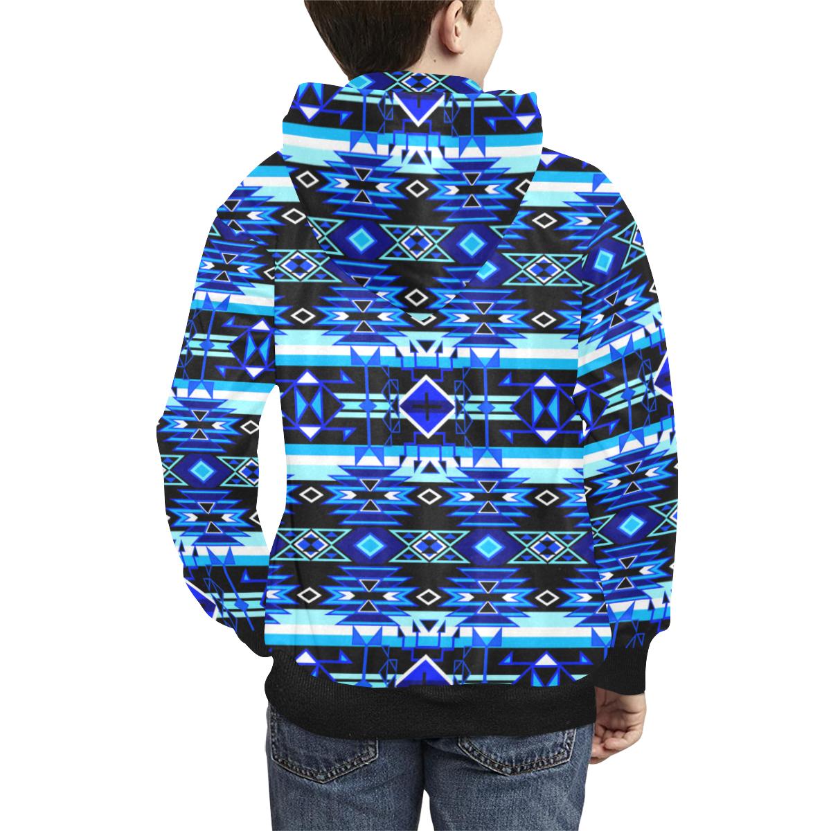 Force of Nature Winter Night Kids' All Over Print Hoodie (Model H38) Kids' AOP Hoodie (H38) e-joyer 