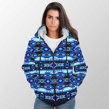 Load image into Gallery viewer, Force of Nature Winter Night Sherpa Hoodie 49 Dzine 
