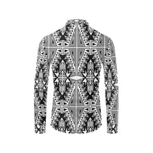 Load image into Gallery viewer, Four Directions Black and White Men&#39;s All Over Print Casual Dress Shirt (Model T61) Men&#39;s Dress Shirt (T61) e-joyer 
