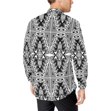 Load image into Gallery viewer, Four Directions Black and White Men&#39;s All Over Print Casual Dress Shirt (Model T61) Men&#39;s Dress Shirt (T61) e-joyer 
