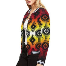 Load image into Gallery viewer, Gathering Fire All Over Print Bomber Jacket for Women (Model H21) All Over Print Bomber Jacket for Women (H21) e-joyer 
