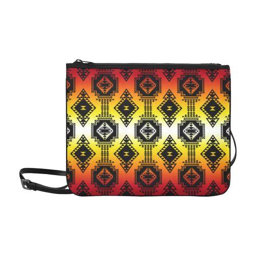 Gathering Fire Slim Clutch Bag (Model 1668) Slim Clutch Bags (1668) e-joyer 