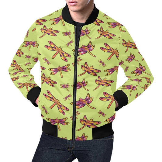 Gathering Lime All Over Print Bomber Jacket for Men (Model H19) Jacket e-joyer 