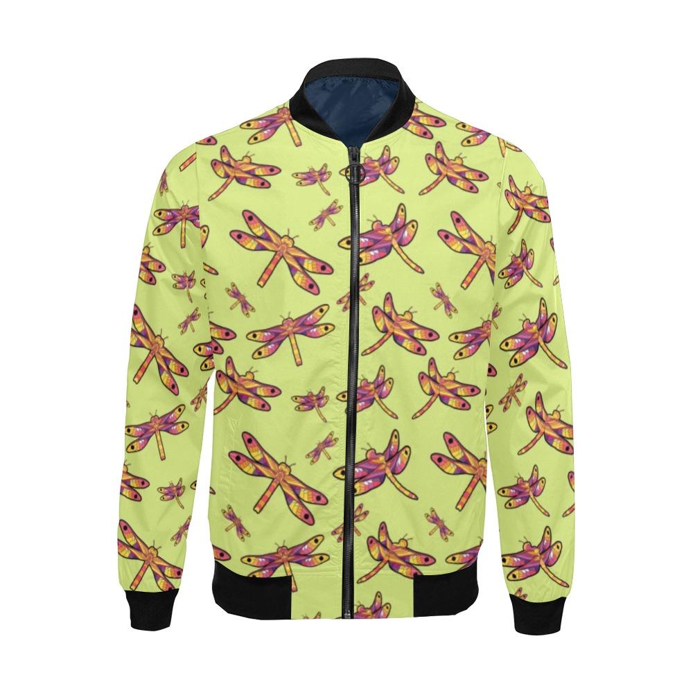 Gathering Lime All Over Print Bomber Jacket for Men (Model H19) Jacket e-joyer 