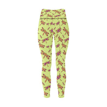 Load image into Gallery viewer, Gathering Lime All Over Print High-Waisted Leggings (Model L36) High-Waisted Leggings (L36) e-joyer 
