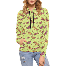 Load image into Gallery viewer, Gathering Lime All Over Print Hoodie for Women (USA Size) (Model H13) All Over Print Hoodie for Women (H13) e-joyer 

