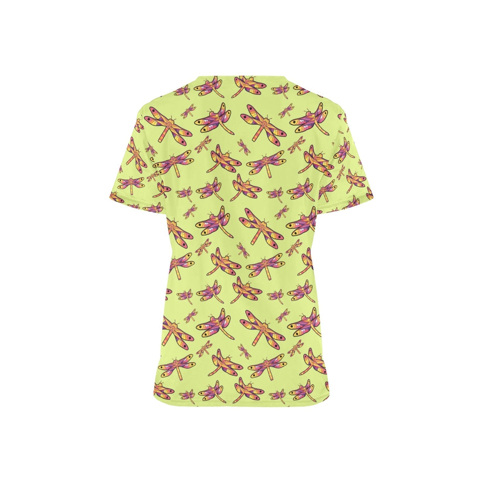 Gathering Lime All Over Print Scrub Top Scrub Top e-joyer 