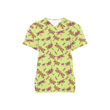 Load image into Gallery viewer, Gathering Lime All Over Print Scrub Top Scrub Top e-joyer 
