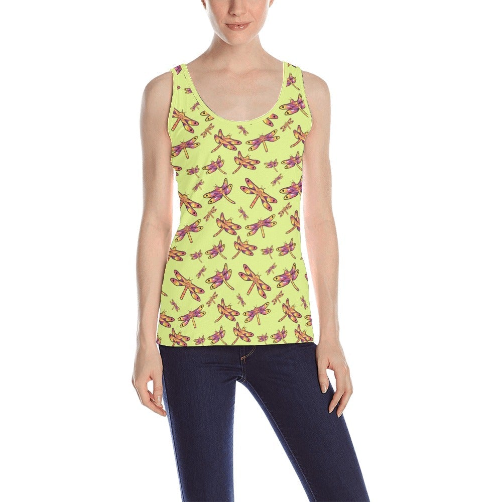 Gathering Lime All Over Print Tank Top for Women (Model T43) All Over Print Tank Top for Women (T43) e-joyer 