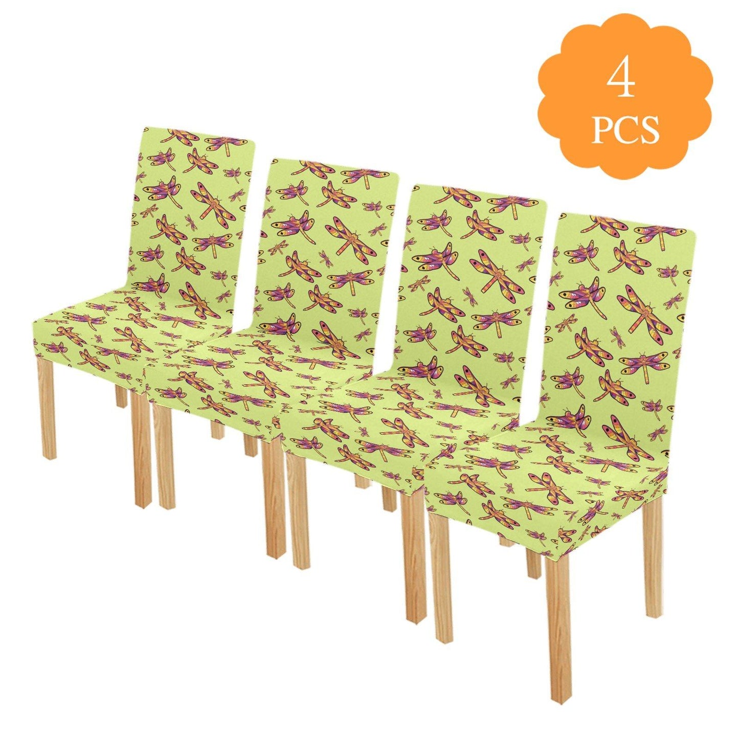Gathering Lime Chair Cover (Pack of 4) Chair Cover (Pack of 4) e-joyer 