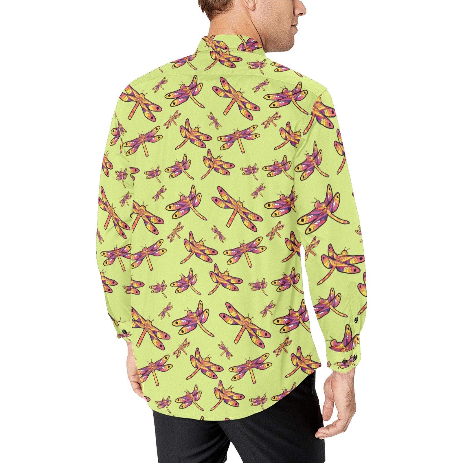 Gathering Lime Men's All Over Print Casual Dress Shirt (Model T61) Men's Dress Shirt (T61) e-joyer 