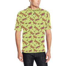 Load image into Gallery viewer, Gathering Lime Men&#39;s All Over Print Polo Shirt (Model T55) Men&#39;s Polo Shirt (Model T55) e-joyer 
