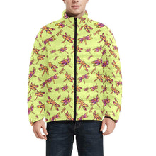 Load image into Gallery viewer, Gathering Lime Men&#39;s Stand Collar Padded Jacket (Model H41) Men&#39;s Stand Collar Padded Jacket (H41) e-joyer 
