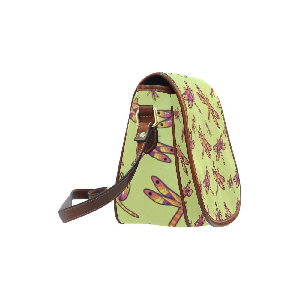 Gathering Lime Saddle Bag/Large (Model 1649) Saddle Bag/Large e-joyer 