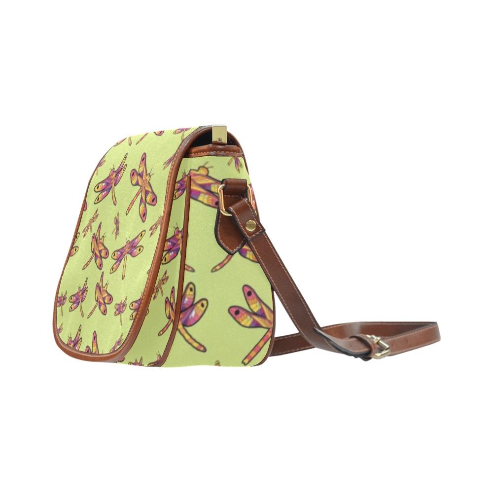 Gathering Lime Saddle Bag/Large (Model 1649) Saddle Bag/Large e-joyer 