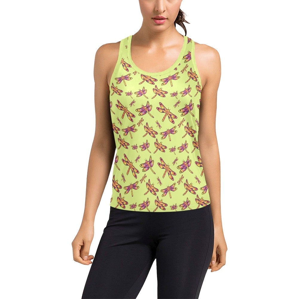 Gathering Lime Women's Racerback Tank Top (Model T60) Racerback Tank Top (T60) e-joyer 