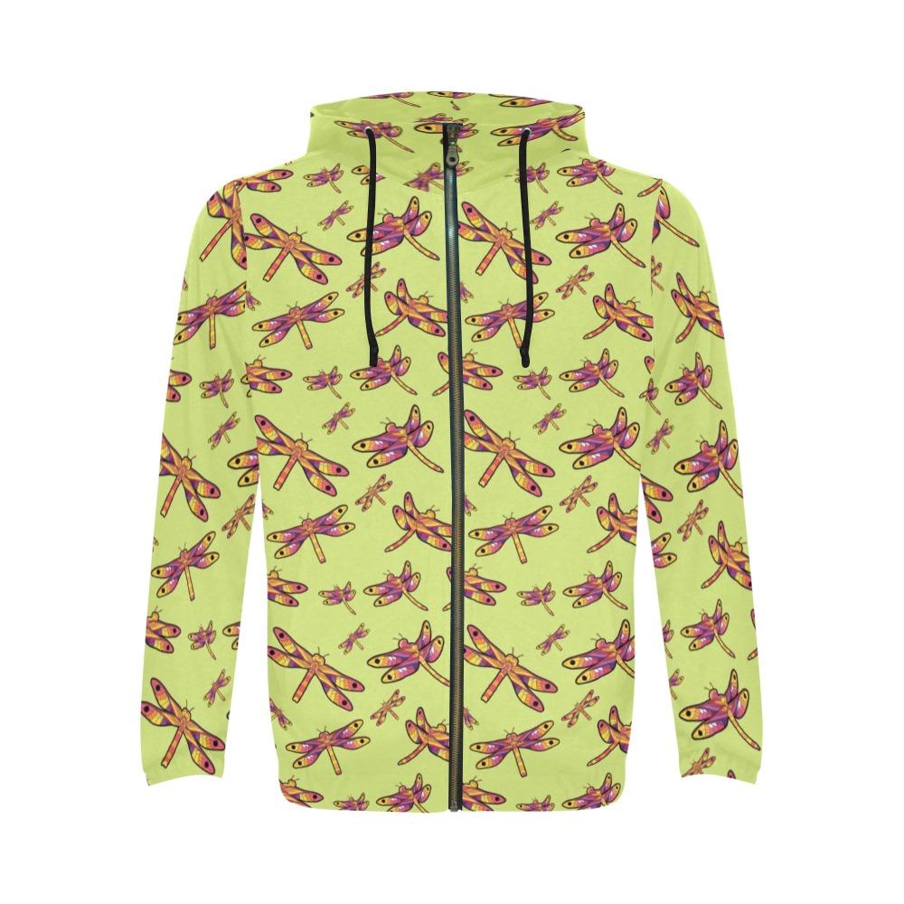 Gathering Lime Zip Hoodie by 49 Dzine